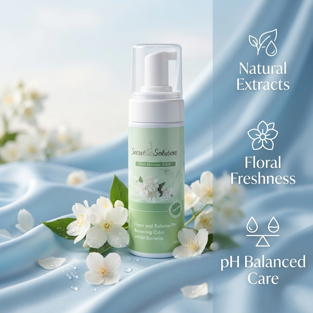 Jasmine Yoni Mousse Wash – USA Imported pH Balancing Feminine Hygiene Foam Cleanser