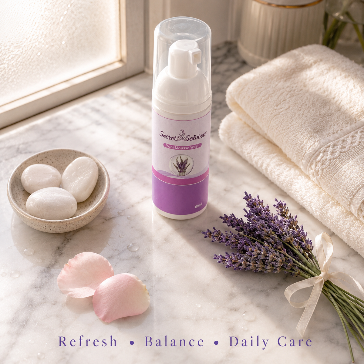Lavender Yoni Mousse Wash –  USA Imported pH Balancing Feminine Hygiene Foam Cleanser