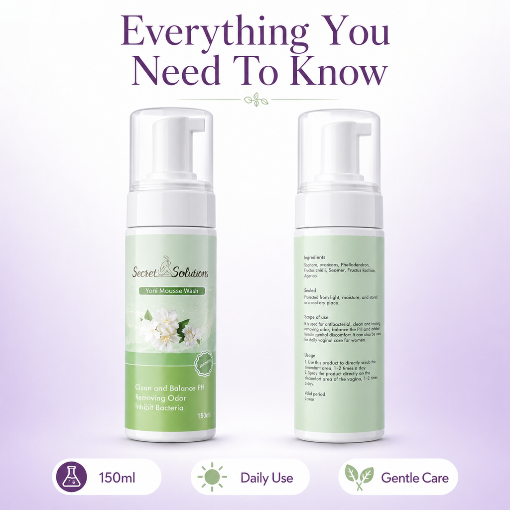 Jasmine Yoni Mousse Wash – USA Imported pH Balancing Feminine Hygiene Foam Cleanser