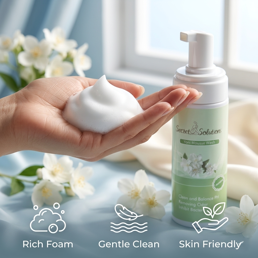 Jasmine Yoni Mousse Wash – USA Imported pH Balancing Feminine Hygiene Foam Cleanser