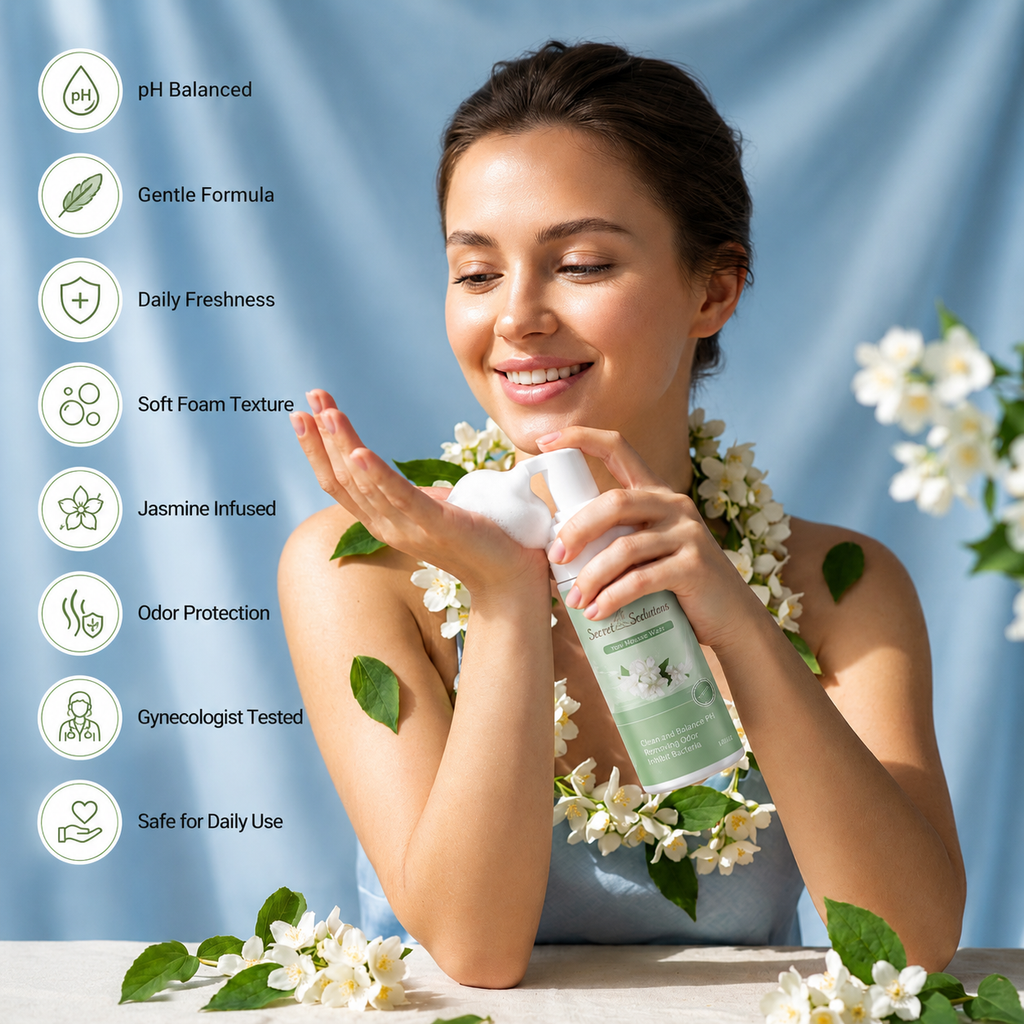 Jasmine Yoni Mousse Wash – USA Imported pH Balancing Feminine Hygiene Foam Cleanser