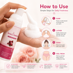 Rose Yoni Mousse Wash –  USA Imported pH Balancing Feminine Hygiene Foam Cleanser