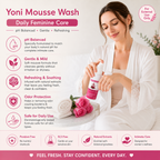 Rose Yoni Mousse Wash –  USA Imported pH Balancing Feminine Hygiene Foam Cleanser
