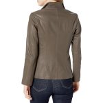 Women’s Leather Jacket – Stylish Biker & Casual Outerwear in Beige, Black, Blue & Brown, Perfect for Everyday Wear and Trendy Looks - Image 4