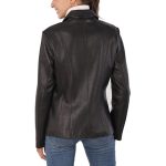 Women’s Leather Blazer Jacket - Image 3